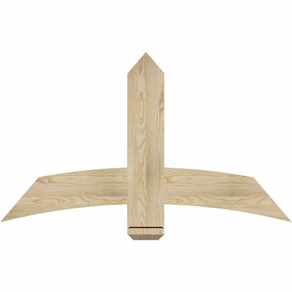 Ekena Millwork Bellingham Rough Sawn Timber Gable Bracket, Douglas Fir, 48"W x 28"H x 2"D x 6"F, 14/12 Pitch GBW048X28X0206BEL00RDF - main